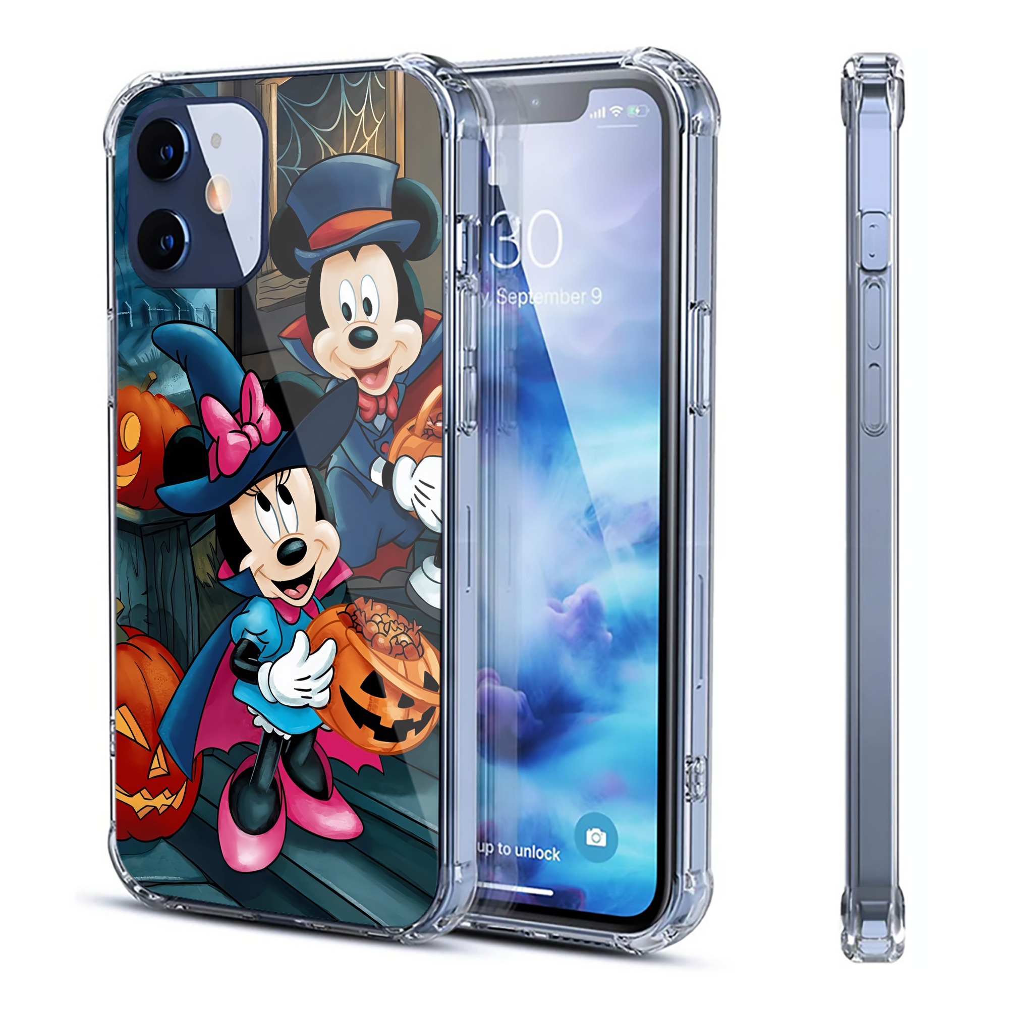 （画像用） ミッキーマウス Mickey Mouse 【iPhone 12シリーズ対応】透明スマホケース（クリアソフトケース）
